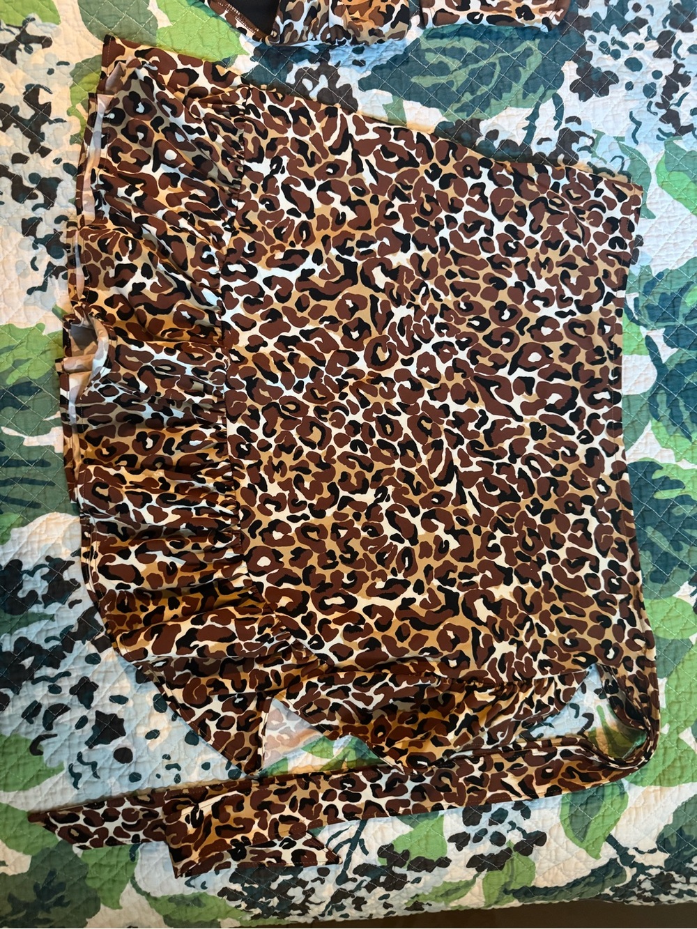 Lilly Pulitzer Brown Black Cream Leopard Print Swim Coverup